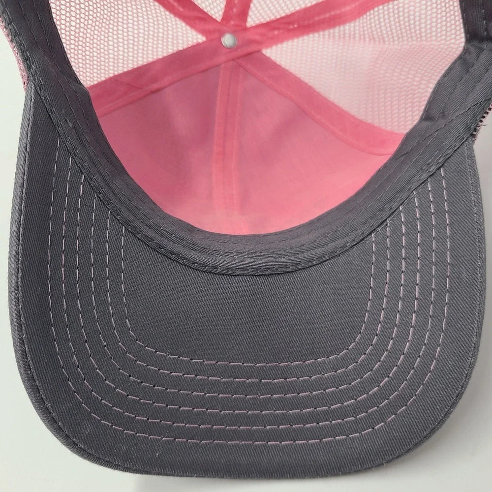 Women John Deere Hat Snapback Trucker Mesh Gray Pink Sydenstricker Missouri Farm
